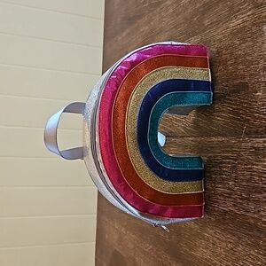 Cat & Jack Girls Rainbow Glitter Backpack